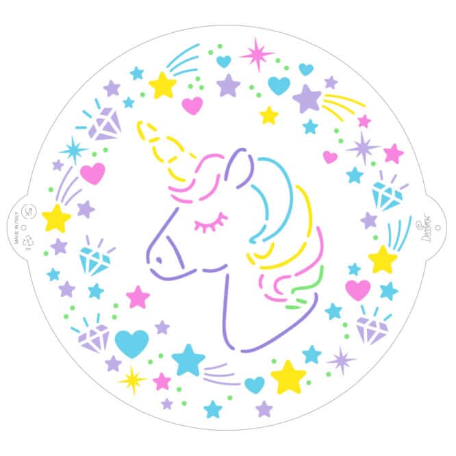 decora-bake-cook-pochoir-licorne-25-cm-g-teau-plastique image 1