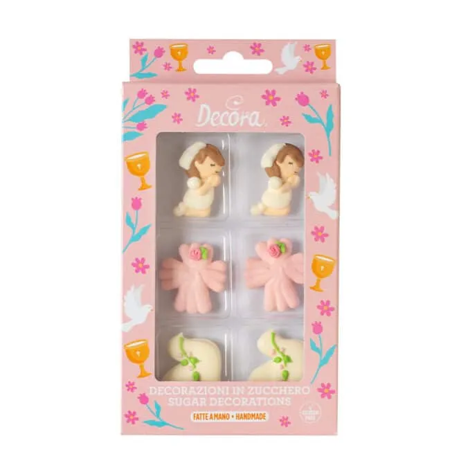 decora-bake-cook-prima-comunione-d-cor-sucre-fille-6-pi-ces image 1