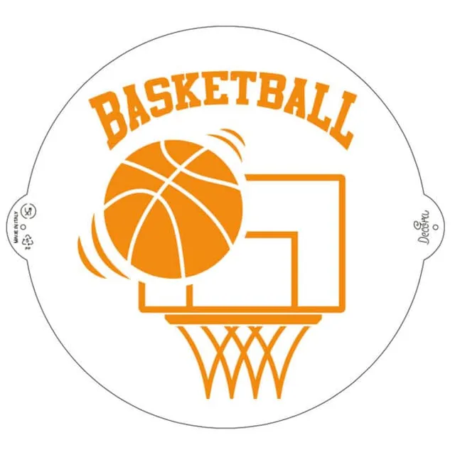 decora-bake-cook-pochoir-g-teau-basketball-25-cm image 1
