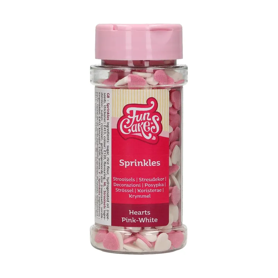 funcakes-hearts-pink-white-sprinkles-c-urs-sucre-rose-60-g image 1