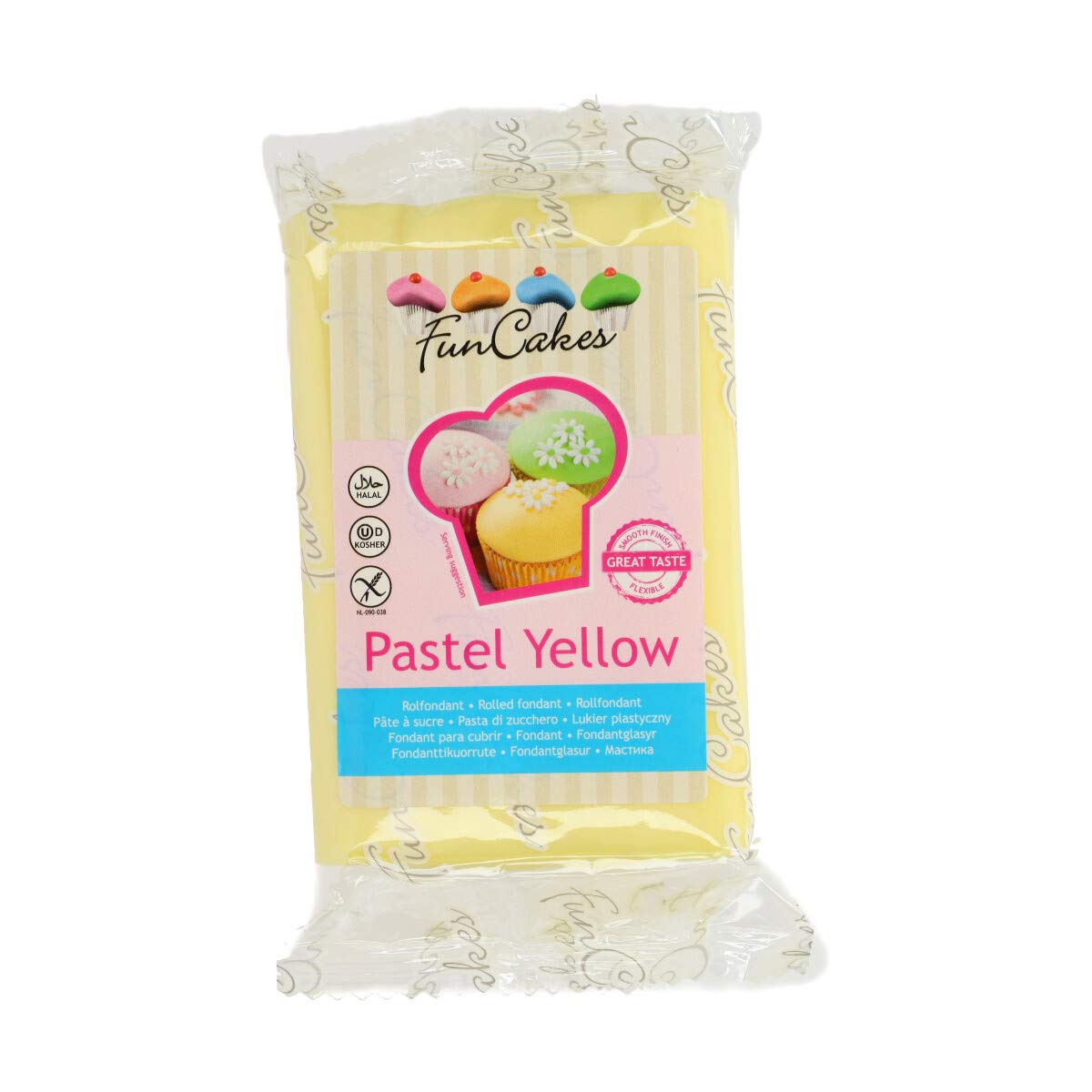 funcakes-covering-paste-p-te-sucre-jaune-pastel-270-g image 1