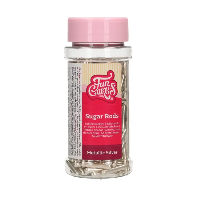 funcakes-sugar-rods-xl-vermicelles-argent-2cm-70g image 1