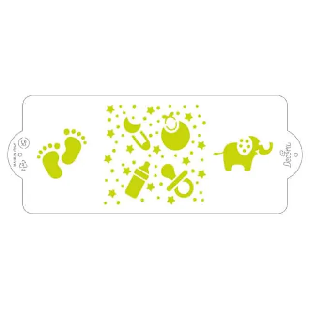decora-bake-cook-stencil-baby-pochoir-p-tisserie-10x25-cm image 1