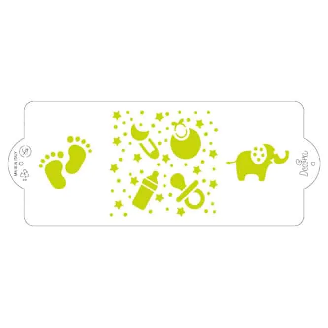 decora-bake-cook-stencil-baby-pochoir-p-tisserie-10x25-cm image 1