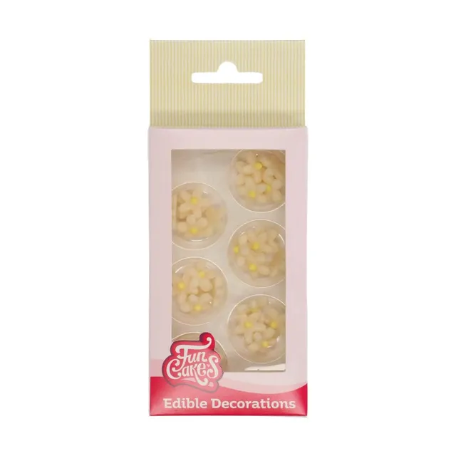funcakes-marzipan-d-corations-p-te-d-amande-chrysanth-me-blanc-jaune-30-pcs image 1