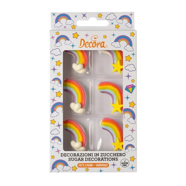 decora-bake-cook-d-corations-sucre-arc-en-ciel-6-pi-ces image 1