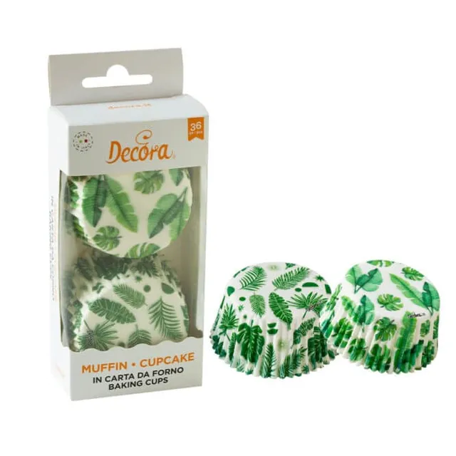 decora-bake-cook-pirottini-foglie-tropicali-caissettes-36-pcs image 1