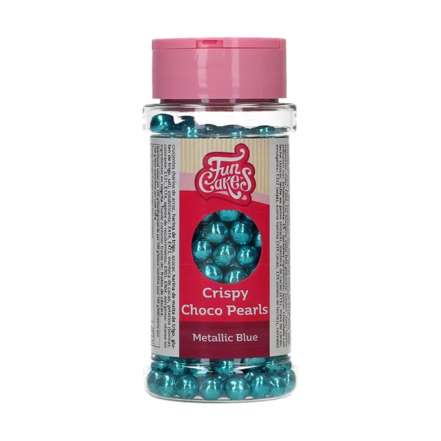 funcakes-choco-pearls-billes-chocolat-bleu-metallic-60-g image 1