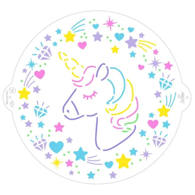decora-bake-cook-pochoir-licorne-25-cm-g-teau-plastique image 1
