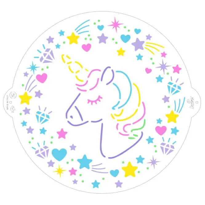 decora-bake-cook-pochoir-licorne-25-cm-g-teau-plastique image 1