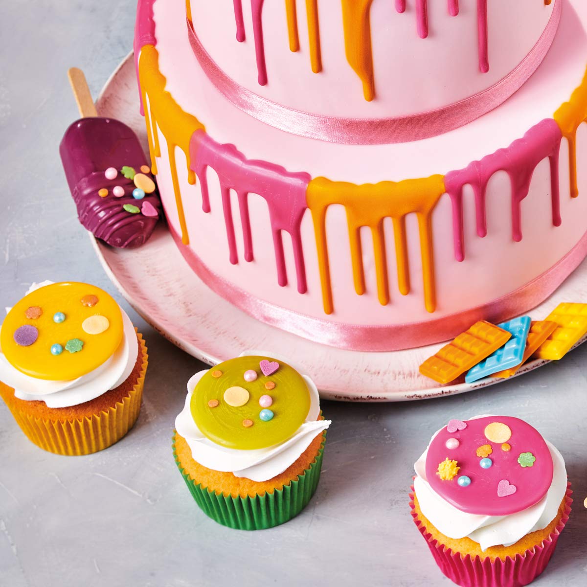 funcakes-deco-melts-pastilles-vert-citron-250-g-drip image 8