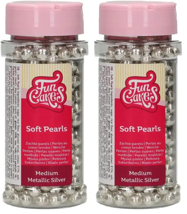 funcakes-3d-sprinkle-medley-perles-sucre-argent-2x55-g image 1