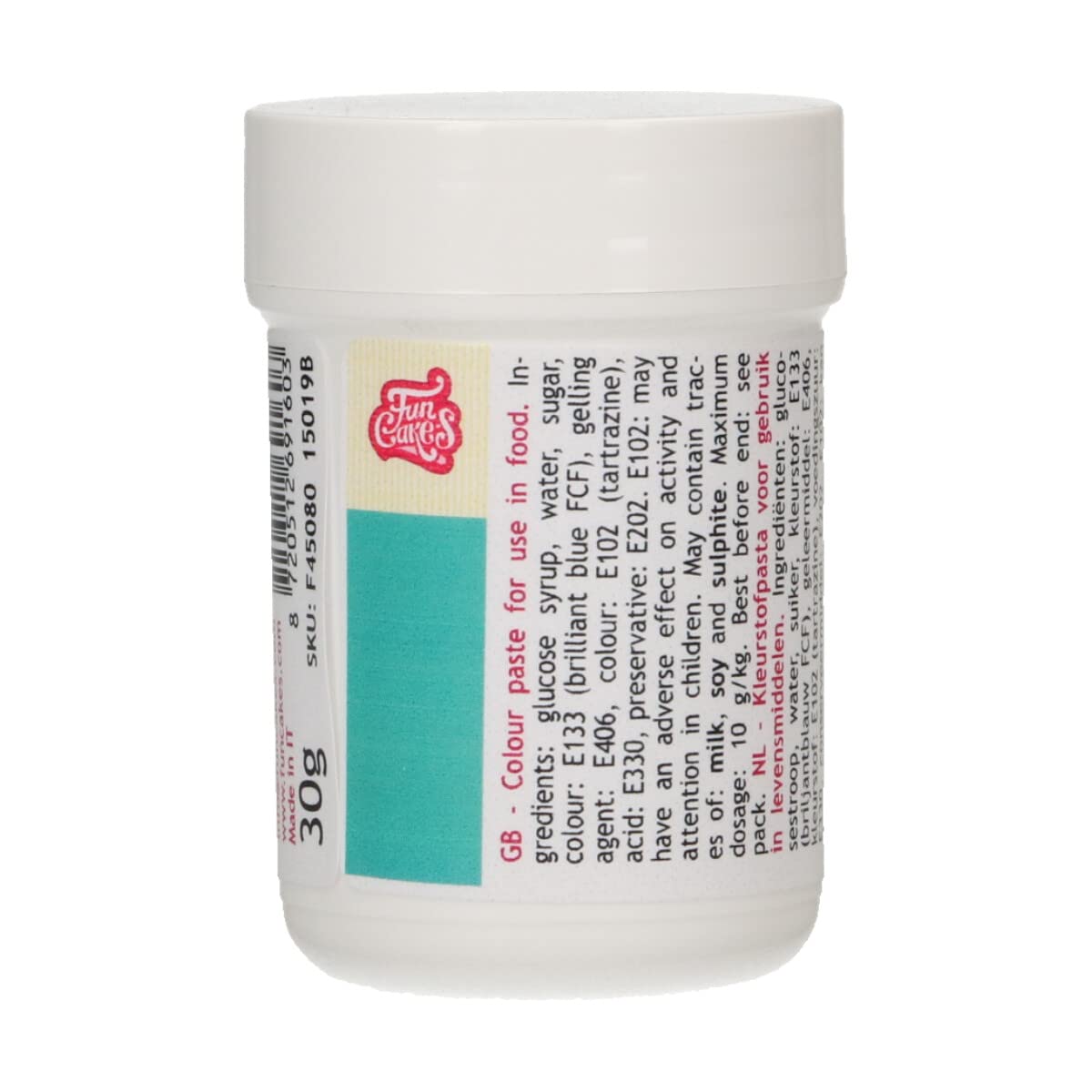 funcakes-food-colour-gel-colorant-alimentaire-turquoise-30-g image 2