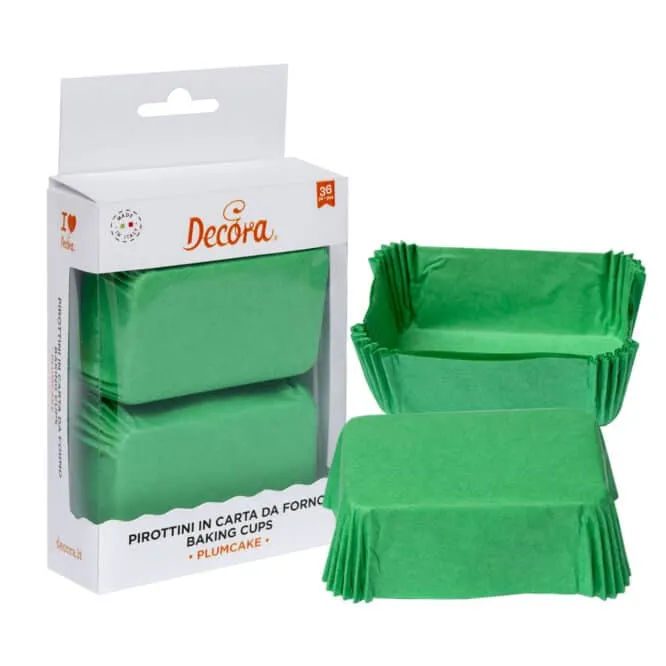 decora-bake-cook-moules-papier-mini-plumcake-verts-x36 image 1