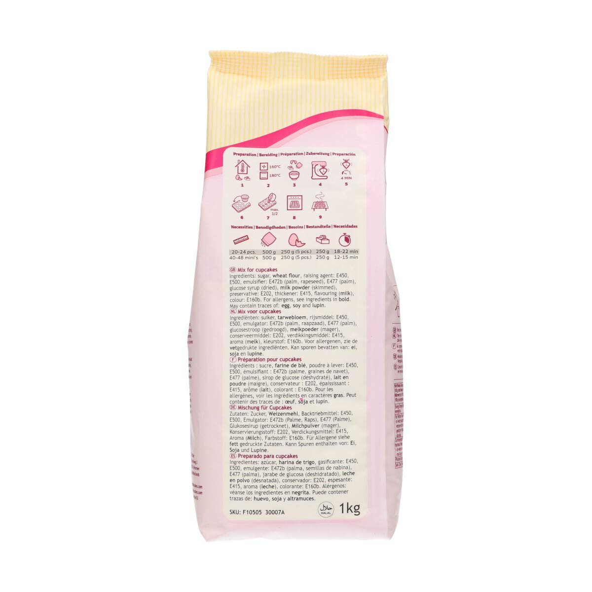 funcakes-mix-for-pr-paration-cupcakes-vanille-1-kg image 2