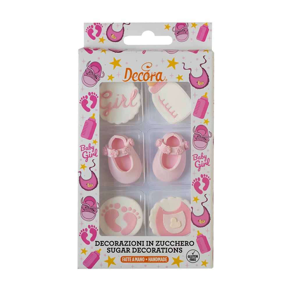 decora-bake-cook-line-it-s-a-girl-d-coration-sucre-naissance-6-pi-ces image 4