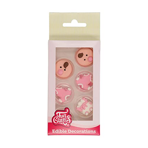 funcakes-baby-girl-figurines-sucre-roses-12-pi-ces image 4