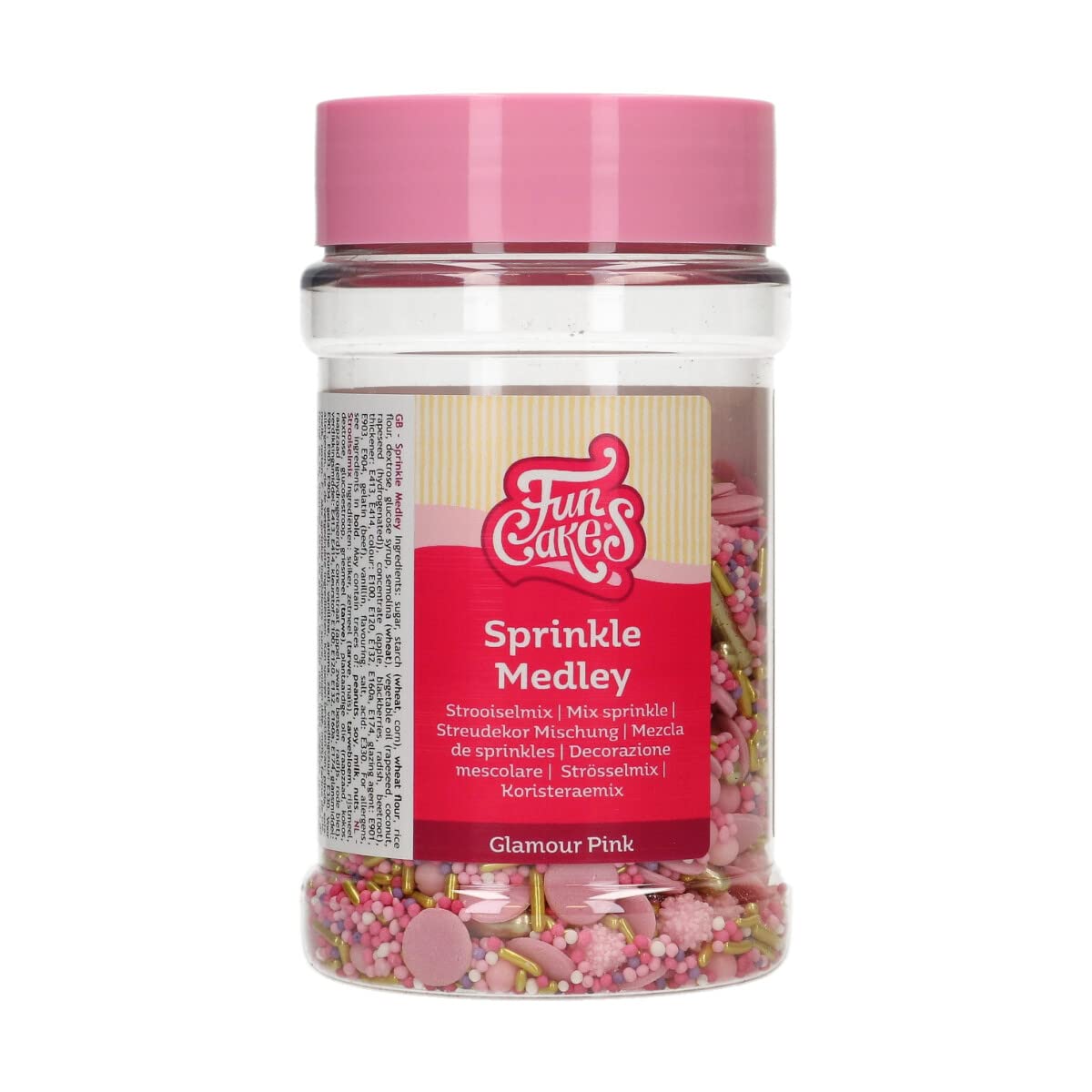 funcakes-3d-sprinkle-medley-glamour-pink-vermicelles-180-g image 1