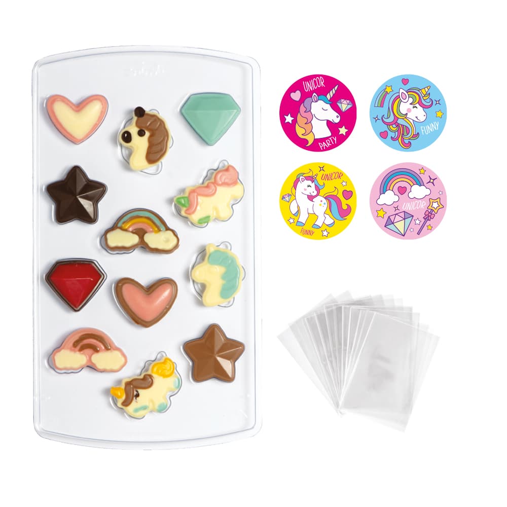 decora-bake-cook-kit-moule-chocolat-licorne-40-sachets image 3
