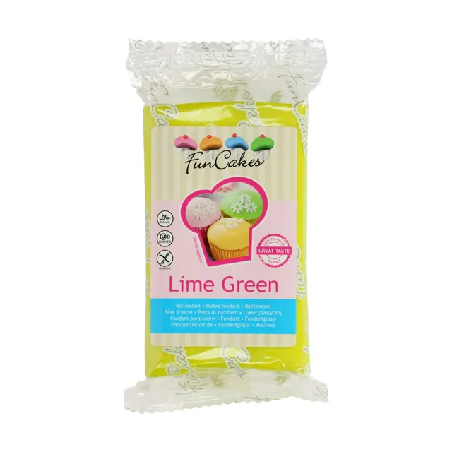funcakes-covering-paste-p-te-sucre-vert-lime-270-g-vanille image 1